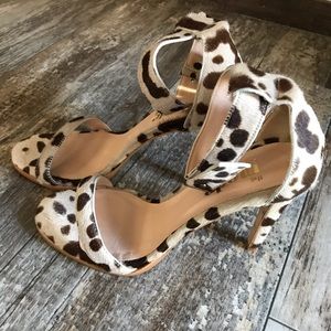 The Mode Collective Ankle Strap With Fur Sandal